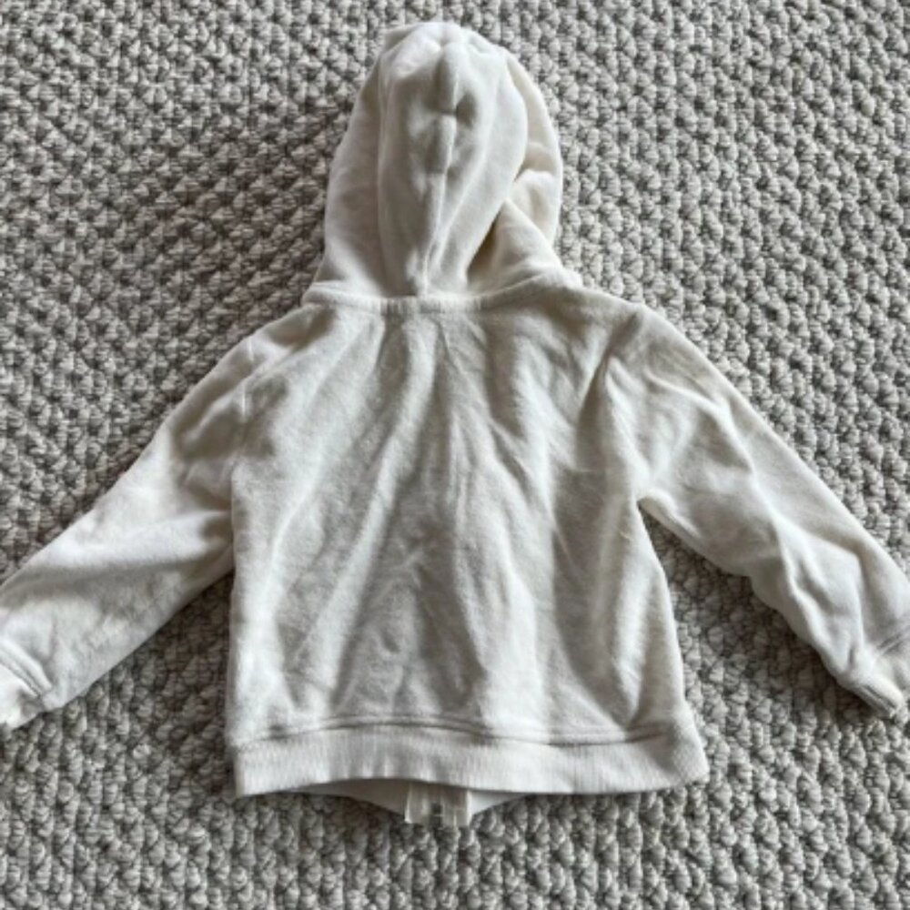 Burts Bees Cream Hoodie Size 18mos - Picture 3 of 4